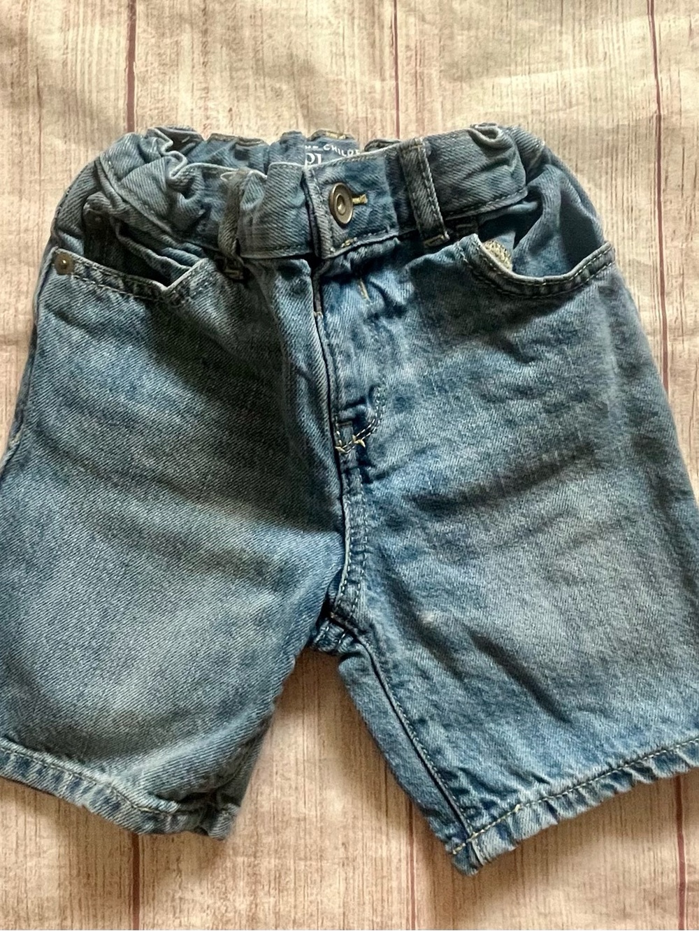 Children’s Place Denim Shorts 3t Longer Cut Pull on With Adjustable Waist